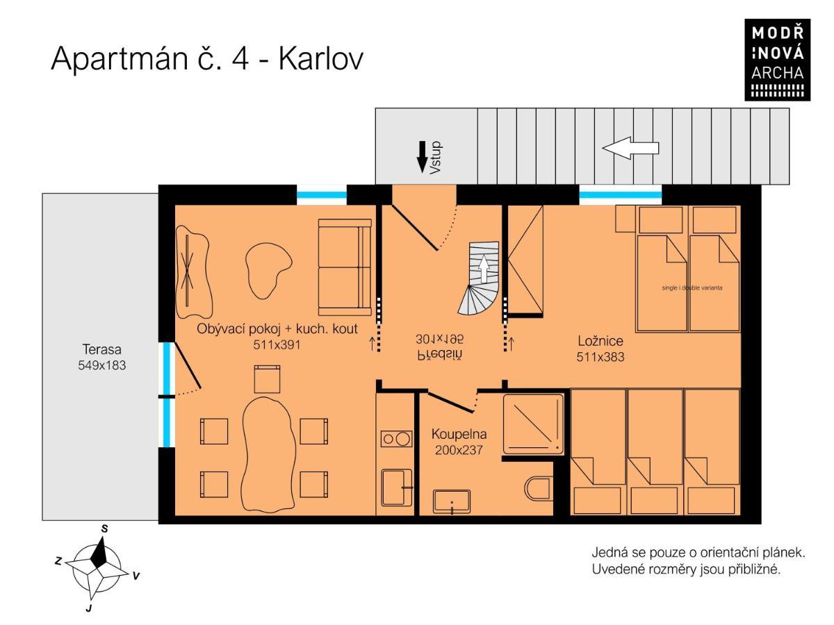 Apartmany Modrinova Archa S Privatni Saunou Vaclavov u Bruntalu Экстерьер фото