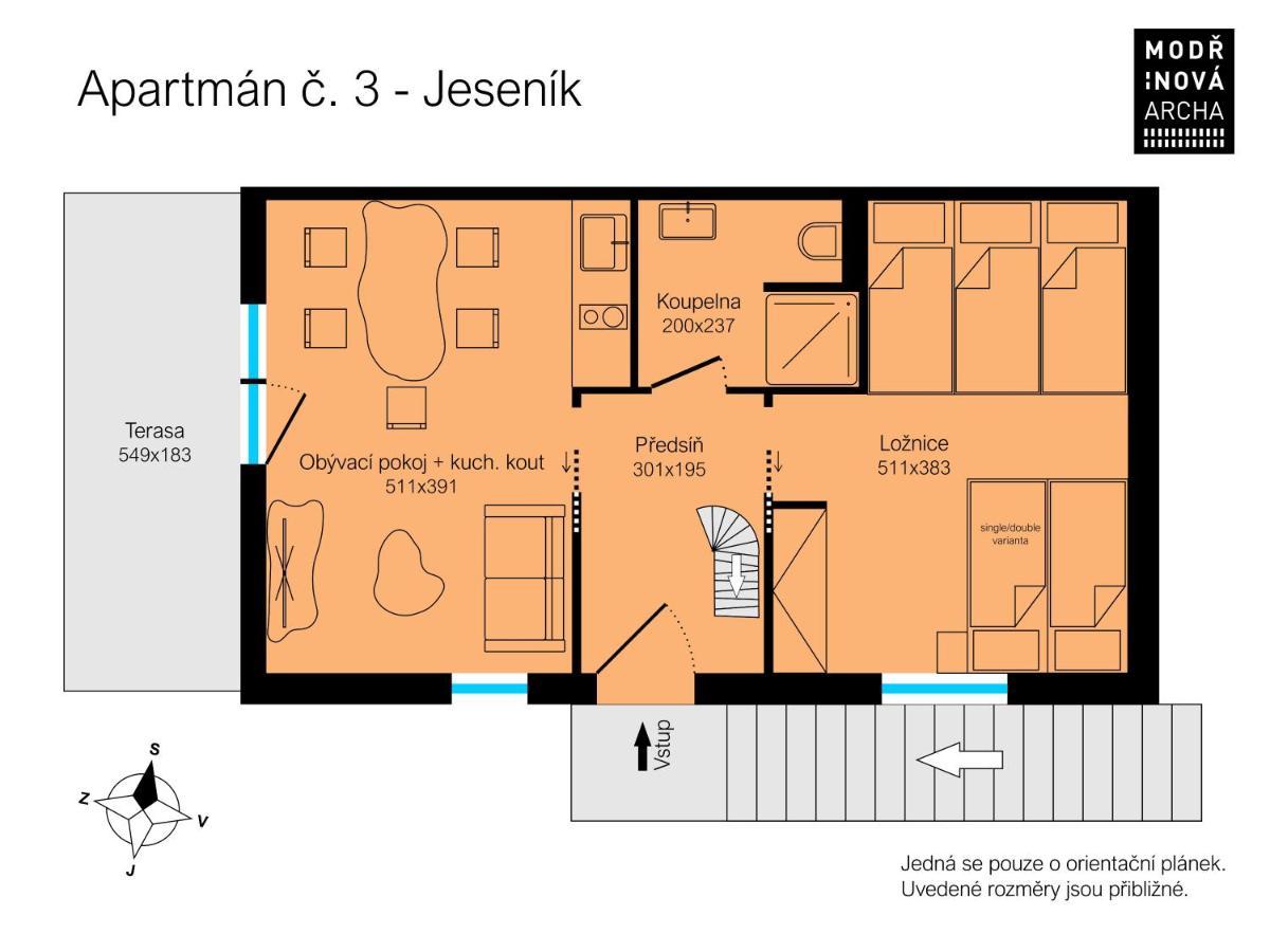 Apartmany Modrinova Archa S Privatni Saunou Vaclavov u Bruntalu Экстерьер фото